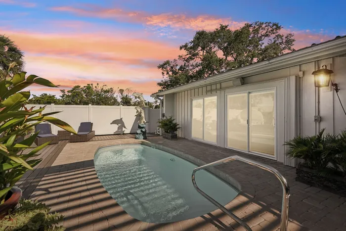 Pool deck at Village House